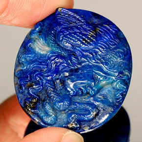 Lapislázuli azul natural de 48,25 ct, forma elegante, opaco