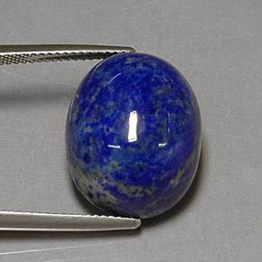 Lapislázuli azul natural de 25,84 ct, corte óvalo, opaco