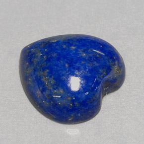 Lapislázuli azul natural de 5,31 ct, forma de corazón, opaco