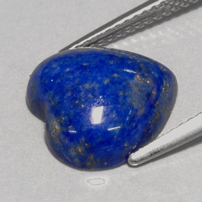 Lapislázuli azul natural de 5,31 ct, forma de corazón, opaco