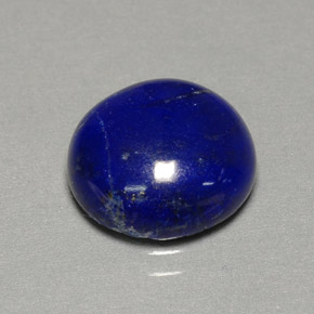 Lapislázuli azul natural de 5,37 ct, corte redondo, opaco