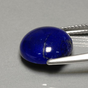 Lapislázuli azul natural de 5,37 ct, corte redondo, opaco
