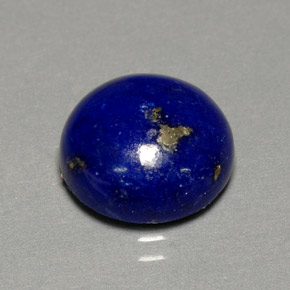 Lapislázuli azul natural de 5,64 ct, corte redondo, opaco