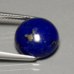 Lapislázuli azul natural de 5,64 ct, corte redondo, opaco