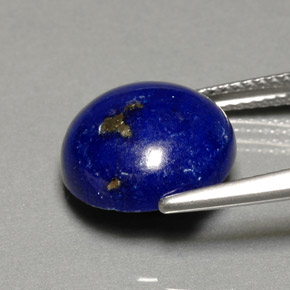 Lapislázuli azul natural de 5,64 ct, corte redondo, opaco