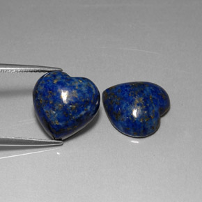 Gemas de lapislázuli azul natural de  ct, forma de corazón, opaco