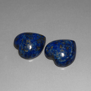 Gemas de lapislázuli azul natural de  ct, forma de corazón, opaco