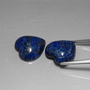 Gemas de lapislázuli azul natural de  ct, forma de corazón, opaco