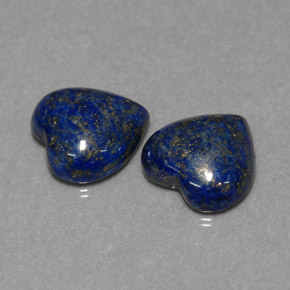 Gemas de lapislázuli azul natural de  ct, forma de corazón, opaco
