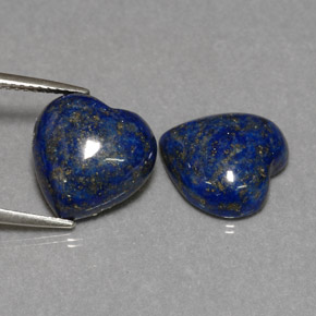 Gemas de lapislázuli azul natural de  ct, forma de corazón, opaco
