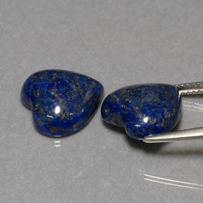 Gemas de lapislázuli azul natural de  ct, forma de corazón, opaco
