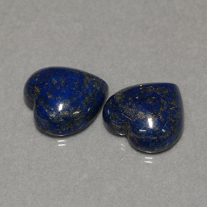Gemas de lapislázuli azul natural de  ct, forma de corazón, opaco