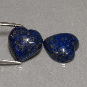 Gemas de lapislázuli azul natural de  ct, forma de corazón, opaco