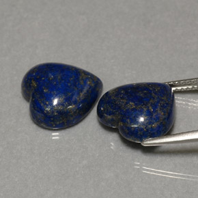 Gemas de lapislázuli azul natural de  ct, forma de corazón, opaco