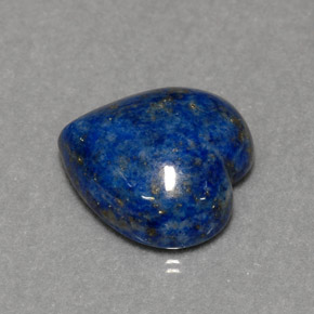 Lapislázuli azul natural de 6,02 ct, forma de corazón, opaco