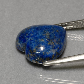 Lapislázuli azul natural de 6,02 ct, forma de corazón, opaco