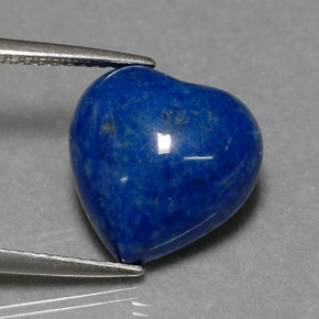 Lapislázuli azul natural de 5,05 ct, forma de corazón, opaco