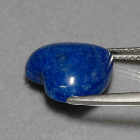 Lapislázuli azul natural de 5,05 ct, forma de corazón, opaco