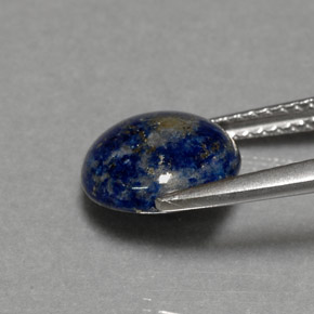 Lapislázuli azul natural de 3,05 ct, corte redondo, opaco