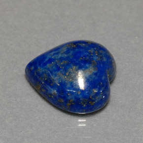Lapislázuli azul natural de 5,64 ct, forma de corazón, opaco