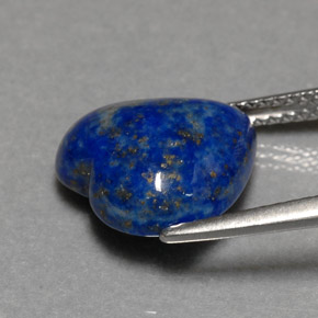Lapislázuli azul natural de 5,64 ct, forma de corazón, opaco