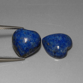 Gemas de lapislázuli azul natural de  ct, forma de corazón, opaco