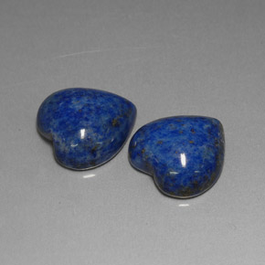 Gemas de lapislázuli azul natural de  ct, forma de corazón, opaco