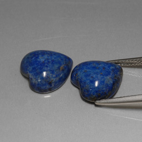 Gemas de lapislázuli azul natural de  ct, forma de corazón, opaco