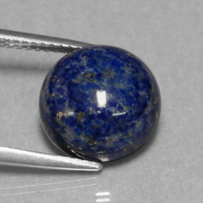 Lapislázuli Azul real natural de 7.31 ct, Corte Redondo, Opaco