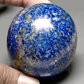 Lapislázuli azul natural de 1052,65 ct, corte óvalo, opaco