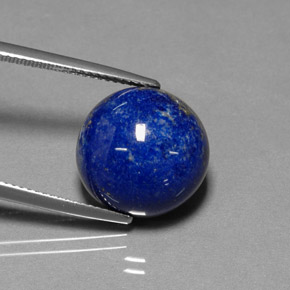 Lapislázuli azul natural de 15,54 ct, corte redondo, opaco