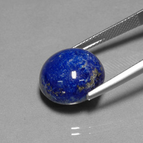 Lapislázuli azul natural de 15,54 ct, corte redondo, opaco