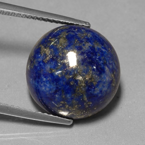 Lapislázuli azul natural de 14,66 ct, corte redondo, opaco