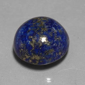 Lapislázuli azul natural de 14,66 ct, corte redondo, opaco