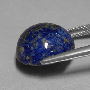 Lapislázuli azul natural de 14,66 ct, corte redondo, opaco