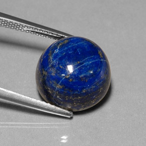 Lapislázuli azul natural de 11,93 ct, corte redondo, opaco