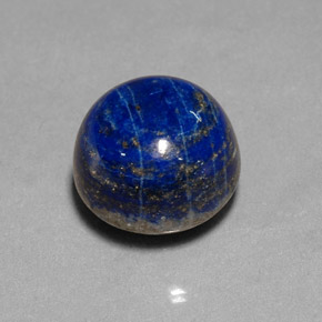 Lapislázuli azul natural de 11,93 ct, corte redondo, opaco