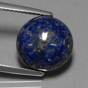 Lapislázuli azul natural de 8,29 ct, corte redondo, opaco