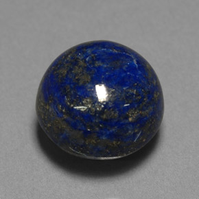 Lapislázuli azul natural de 10,42 ct, corte redondo, opaco