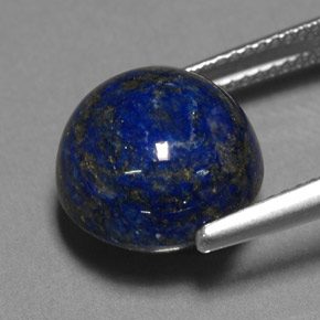 Lapislázuli azul natural de 10,42 ct, corte redondo, opaco