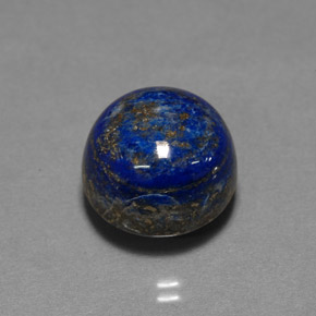 Lapislázuli azul natural de 15,77 ct, corte redondo, opaco