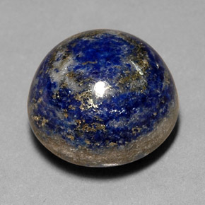 Lapislázuli azul natural de 14,91 ct, corte redondo, opaco