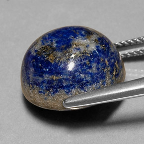 Lapislázuli azul natural de 14,91 ct, corte redondo, opaco