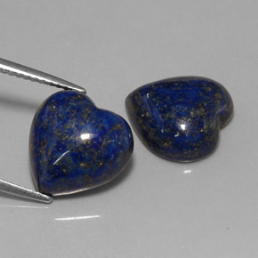 Gemas de lapislázuli azul natural de  ct, forma de corazón, opaco