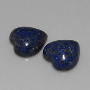 Gemas de lapislázuli azul natural de  ct, forma de corazón, opaco