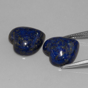 Gemas de lapislázuli azul natural de  ct, forma de corazón, opaco