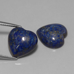 Gemas de lapislázuli azul natural de  ct, forma de corazón, opaco