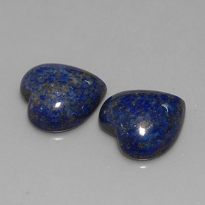 Gemas de lapislázuli azul natural de  ct, forma de corazón, opaco