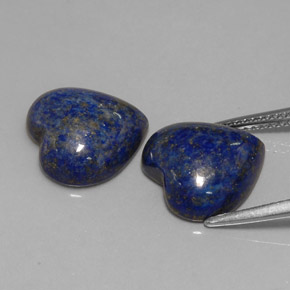 Gemas de lapislázuli azul natural de  ct, forma de corazón, opaco