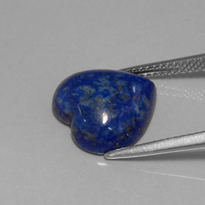 Lapislázuli azul natural de 5,89 ct, forma de corazón, opaco